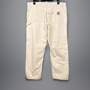Vintage Carhartt Pants Men 44x32 Drill Painter Carpenter B05 NAT USA Union Cream